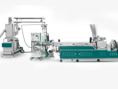 PET Flakes & Glass Fiber Twin Screw Pelletizing Line