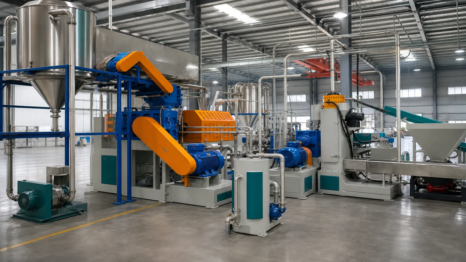 SUHUI plastic recycling machinery manufacturing floor