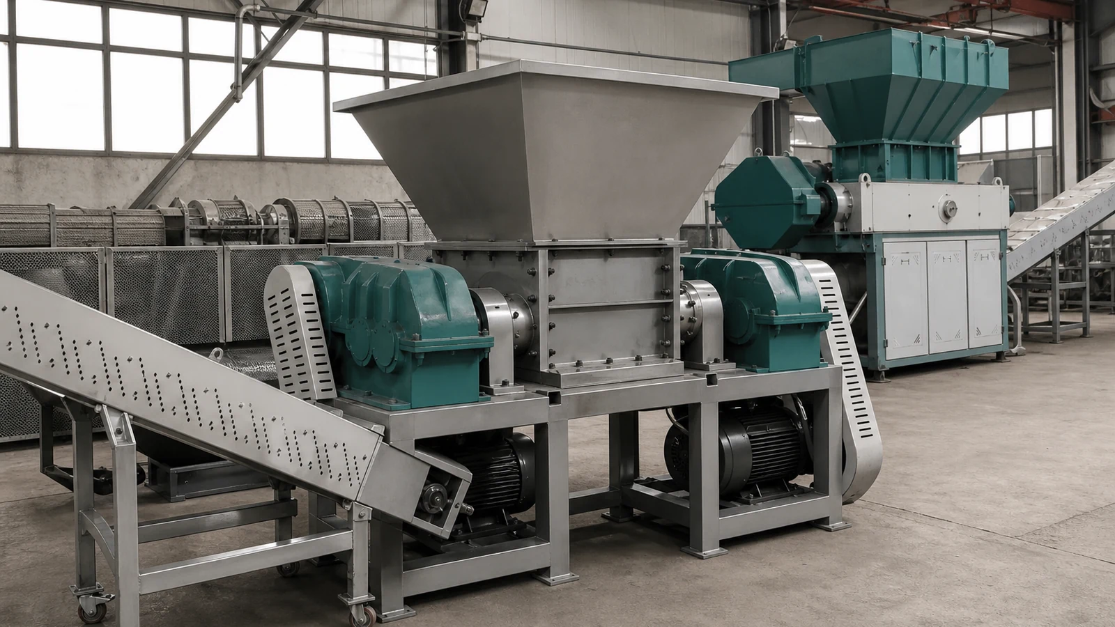 Plastic crusher and shredder machine