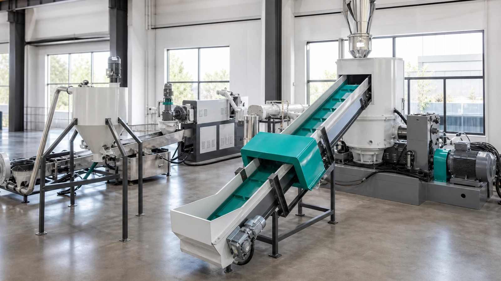 Plastic recycling pelletizing line