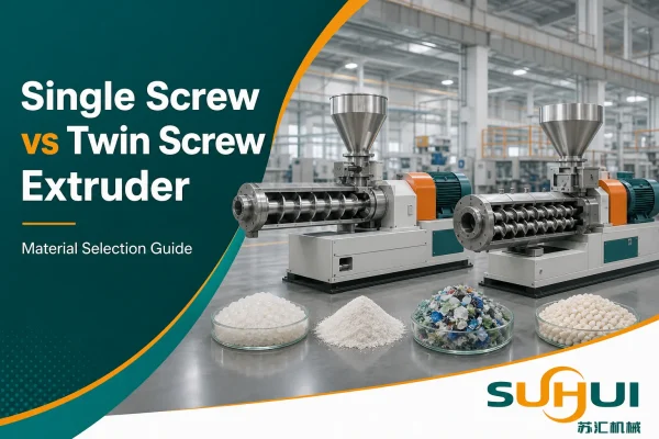 Single screw vs twin screw extruder blog cover for plastic extrusion material selection